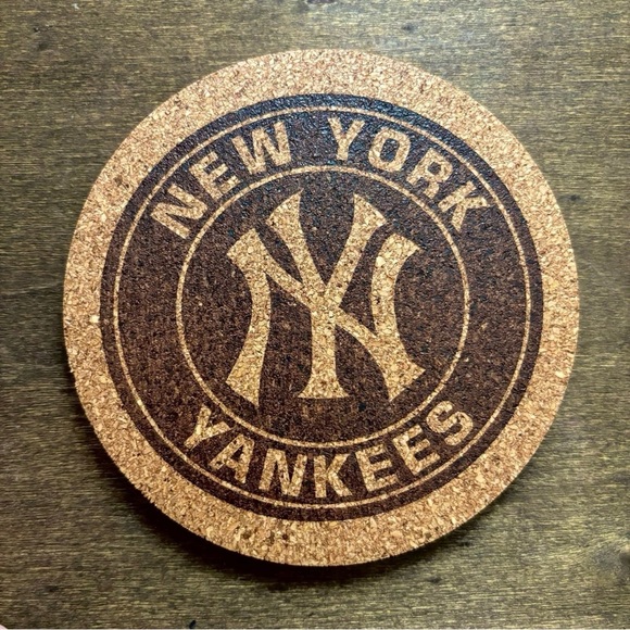 Other - New York Yankees Logo Laser Engraved Cork Coaster